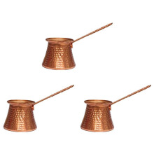 3X Turk Turkish Coffee Pot Coffee Turk Turkish Copper Coffee Maker for Turk Cezve Cafeteria Metal Handle Cevze