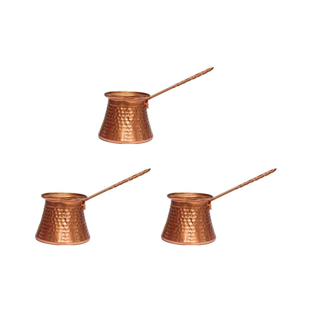 3X Turk Turkish Coffee Pot Coffee Turk Turkish Copper Coffee Maker For Turk Cezve Cafeteria Metal Handle Cevze Torribaly