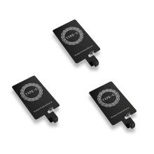 3X Receptor de Carga Inalámbrico Tipo C Adaptador de Cargador Inalámbrico Rápido Tipo C para
