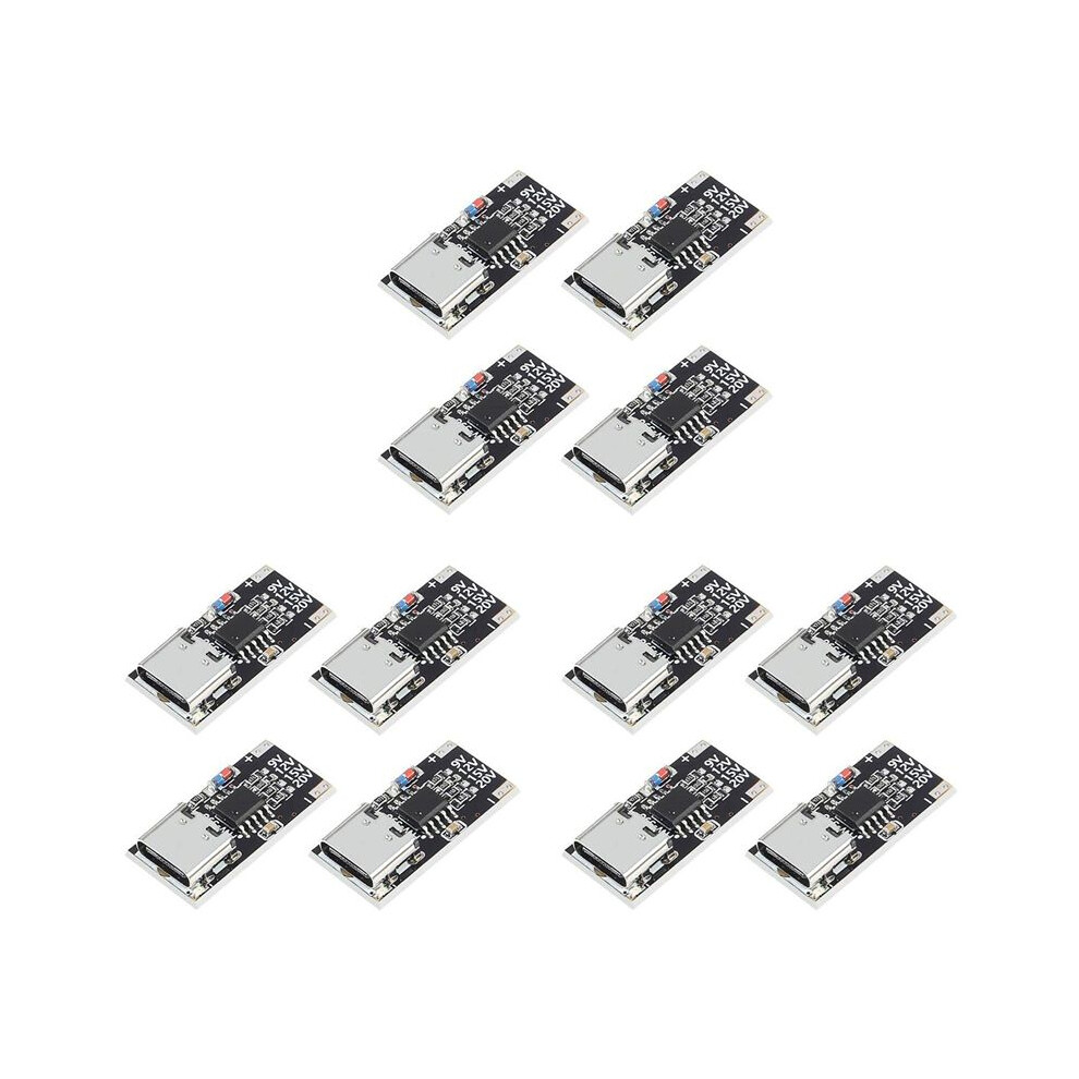 12Pcs Usb-C Pd Trigger Board Module Pd/Qc Decoy Board Fast Charge Usb Type-C To 12Vpower Delivery Boost Module 6032298710402