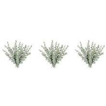 54 Pezzi di Steli di Eucalipto Steli di Foglie di Eucalipto Artificiali Veri Rami di Foglie di Tocco Verde Grigio