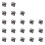80 Pcs 6x6x5mm Momentary Tactile Tact Push Button  2 Pin DIP Through Hole 2