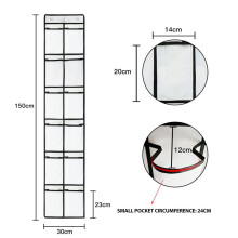 4X 12 Stor Mesh-Ficka Hängande Skoarrangörsställ Bakom Dörrar Skoställ Förvaring Hushållsvägg Väska Rum Skor Förvaring-B