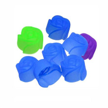 60Pcs Cake Baking Mold Chocolate Jelly Maker Mould Silicone Rose Muffin Cookie Cup (Random Colors)