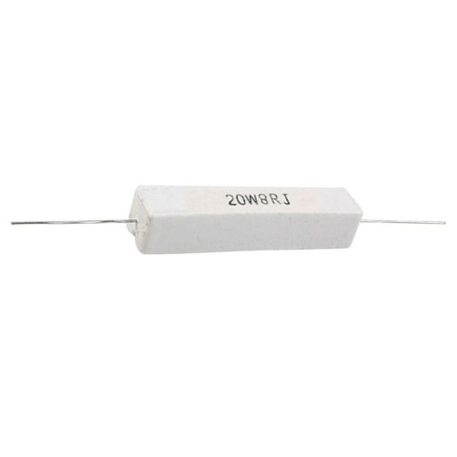 40 Pcs Wire Wound Ceramic Cement Resistor 8 Ohm 20W 5%