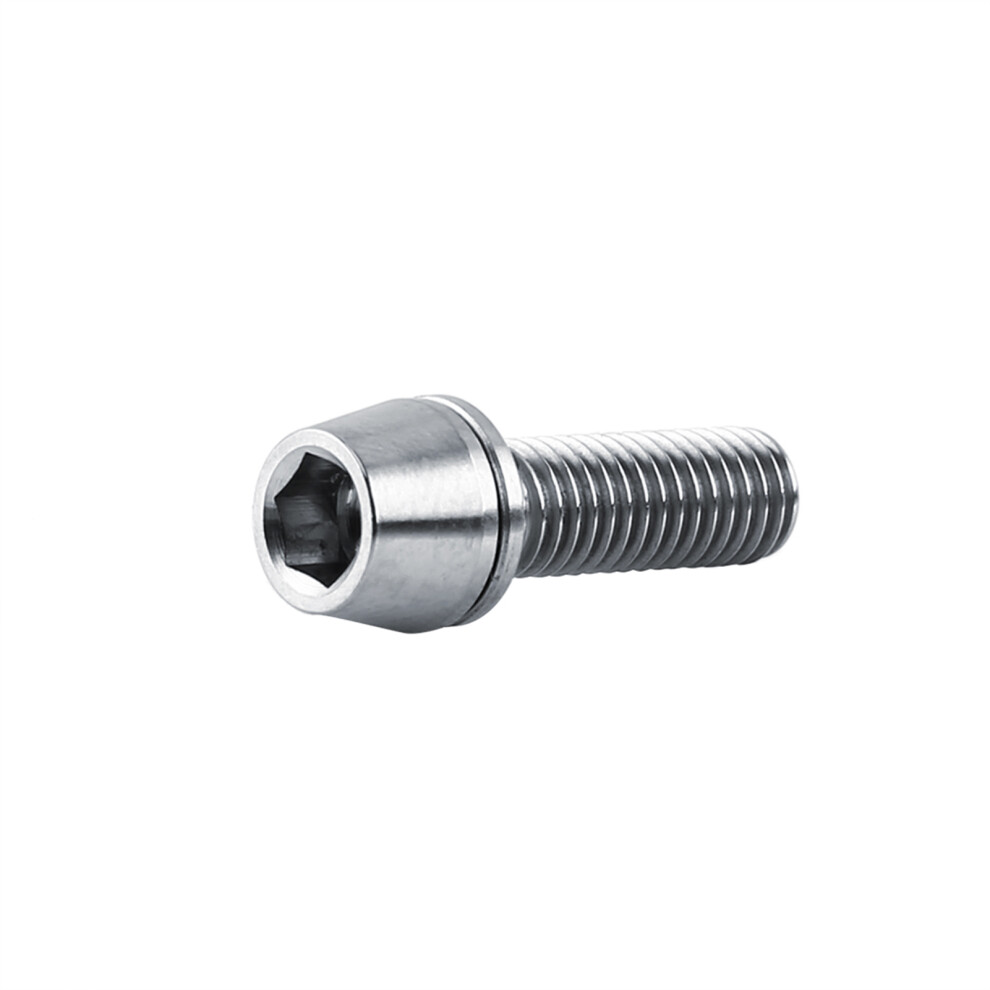 Silver Titanium Alloy Mountain Bike Tapered Head Screw & Washer M6x16 8731389279955