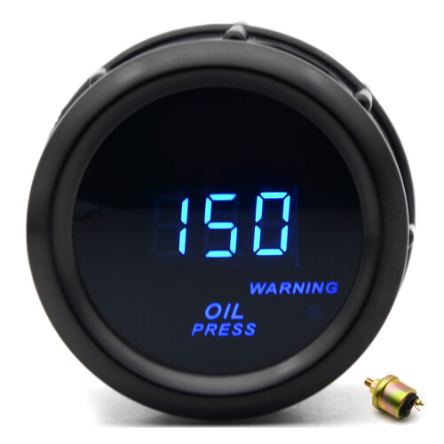 digitaler Öldruckmesser 52 mm LCD 0~120PSI schwarz 2