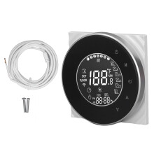 Slimme vloerverwarmingsthermostaat met wifi, lcd-touchscreen en spraakbediening.