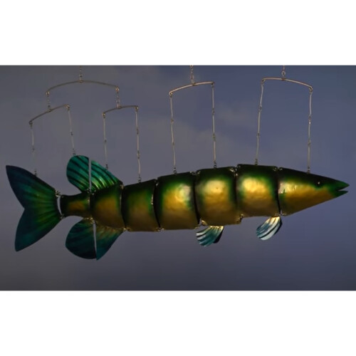 Metal Fish Wind Chime38x38cm Multicolour 2