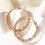 (Gold) Women\'s Thin Alloy Wreath Dangle Earrings 1