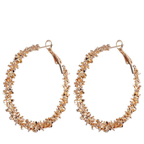 (Gold) Women\'s Thin Alloy Wreath Dangle Earrings 1
