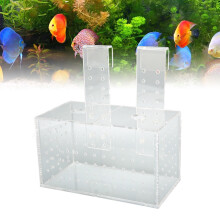 Fish Breeding Hatchery 17x9x10cm Acrylic Aquarium Box with Transparent Hook