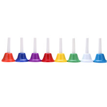 Colorful 8-Note Handbell Set for Kids, Musical Percussion Instrument