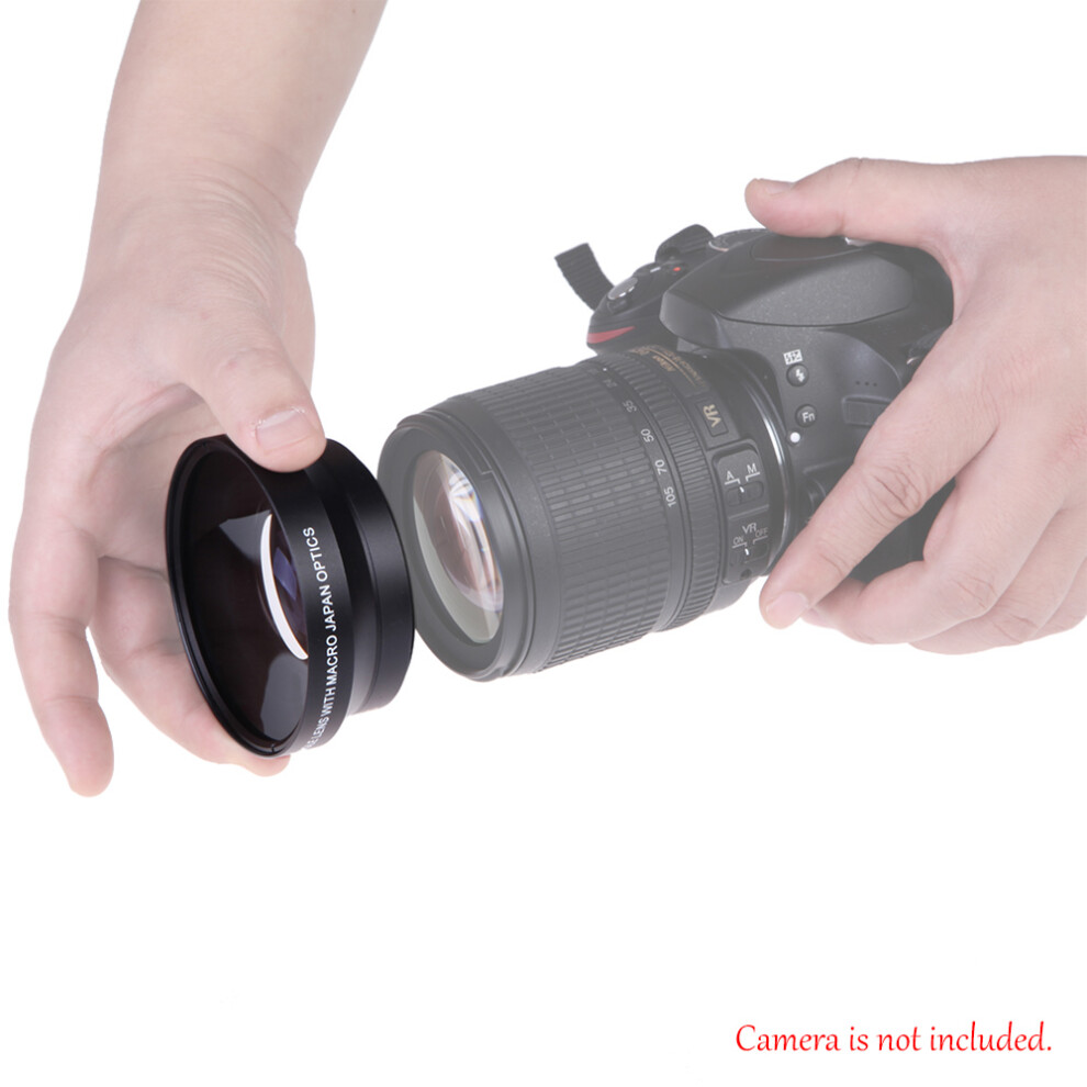 67Mm Hd Wide Angle Macro Lens 0.45 For Canon/Nikon Dslrs In Black 7611389281718