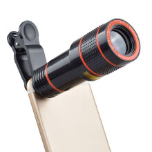 (Black) 12X Zoom Phone Telescope for iPhone Samsung