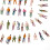 Painted Model People (1:75) 100pcs OO Scale Train Passenger Figures 1