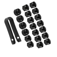 20er-Pack 17-mm-Radmutternabdeckungen schwarz Radnaben-Sicherheitskappen zum Schutz des Autos