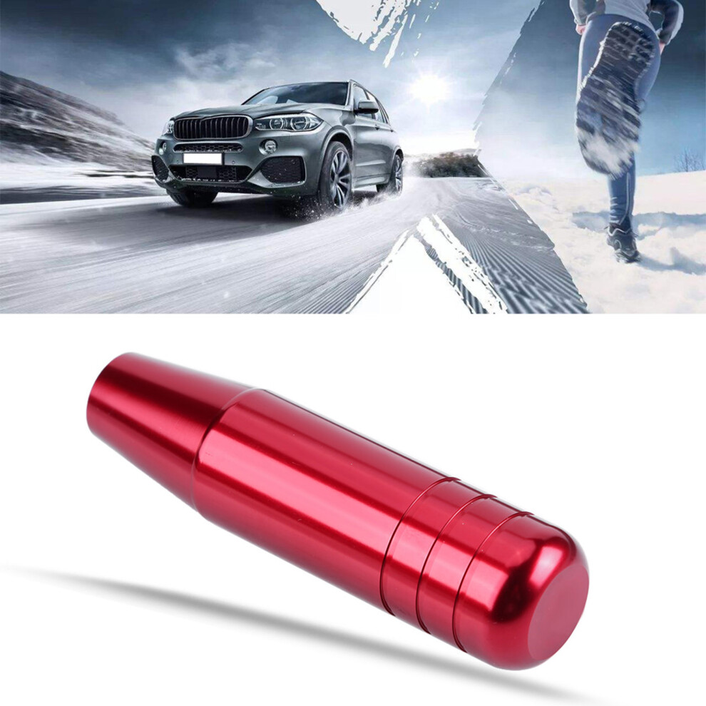 Manual Car Gear Shift Knob 13Cm Aluminium Alloy Universal Fit Red 4921393186620