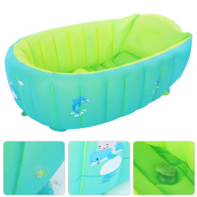 Baby Inflatable Collapsible Baby Bath Tub | Green, 0-6 Years, Size L