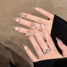 (Medium Oval, XS) 10x Monet Garten Oval UV Gel Kunstnägel