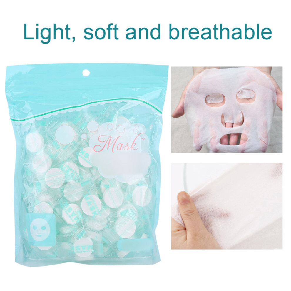 100Pcs Self-Made Compressed Cotton Face Masks for DIY Hydrating Skincare