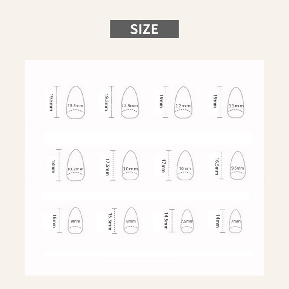 Roc-Electron White,Cream 24Pcs Nude Fake Nails With White Tip, Reusable