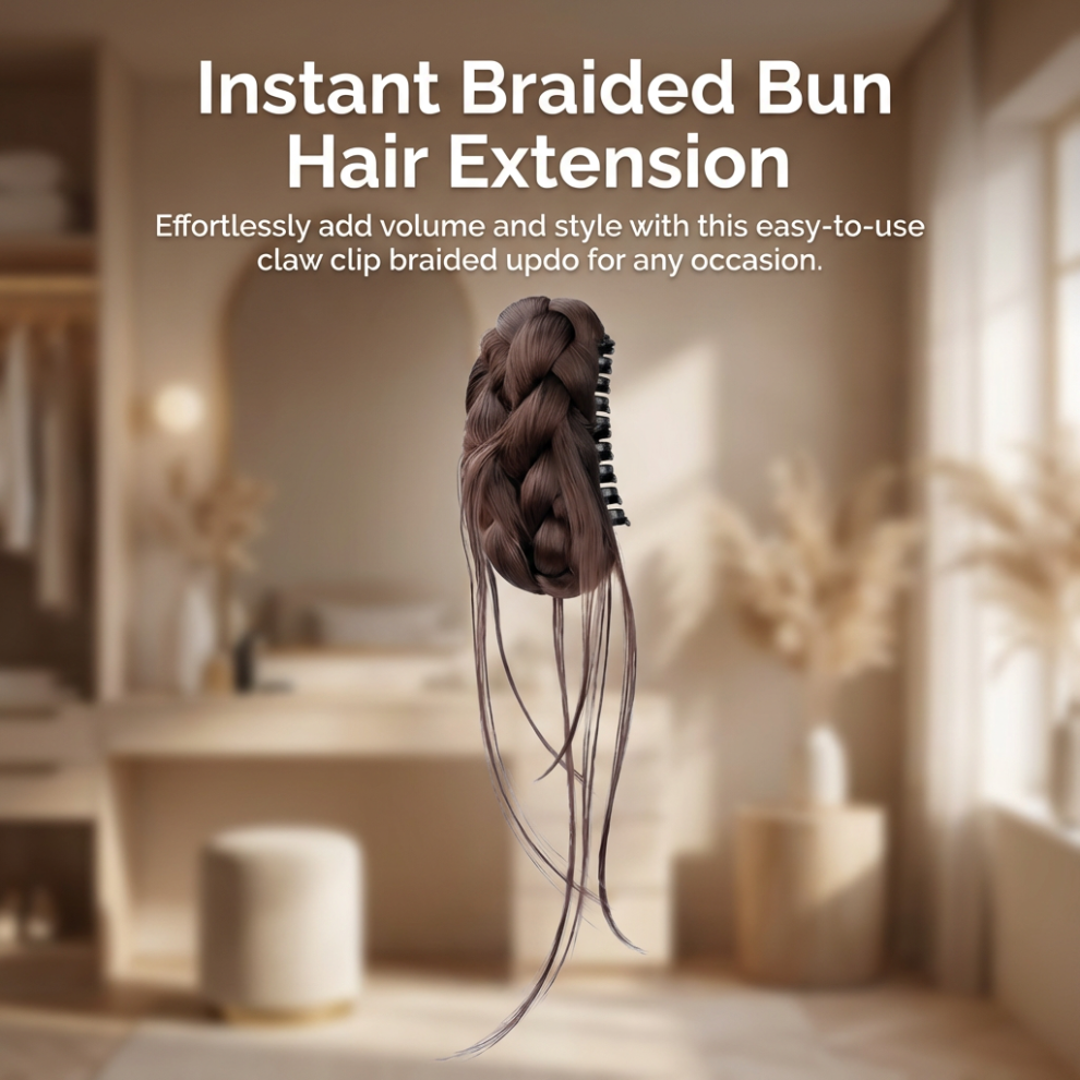 Reach-Tools Unisex Elegant Updo Hair Bun Wrap With Claw