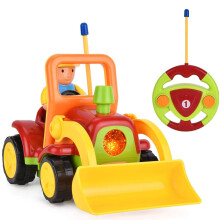 Remote Control Bulldozer Toy for Toddlers, Easy RC Construction Vehicle with Blade for Indoor Outdoor Play