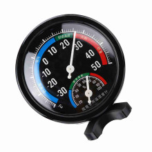 2 in 1 Reptile Thermo-Hygrometer - Black, 80mm, No Battery