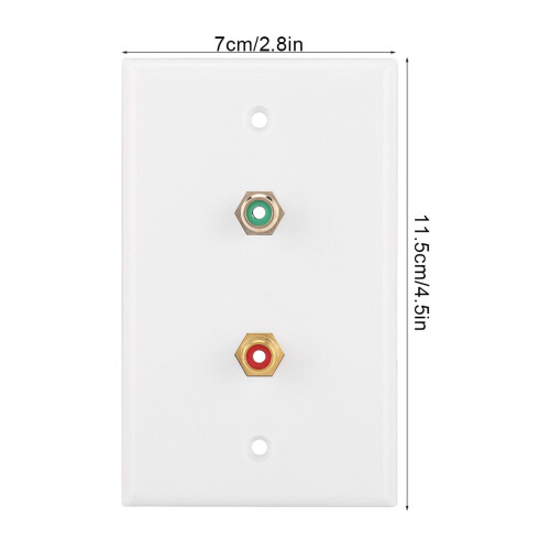Durable Multi-Functional 2 RCA Wall Plate for Home & Office Use 1