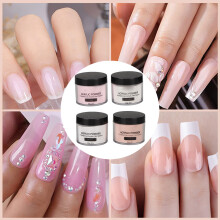 Set di polveri per incisione delle unghie a 4 colori da 2,1 oz, a lunga durata, decorazione 3D per unghie