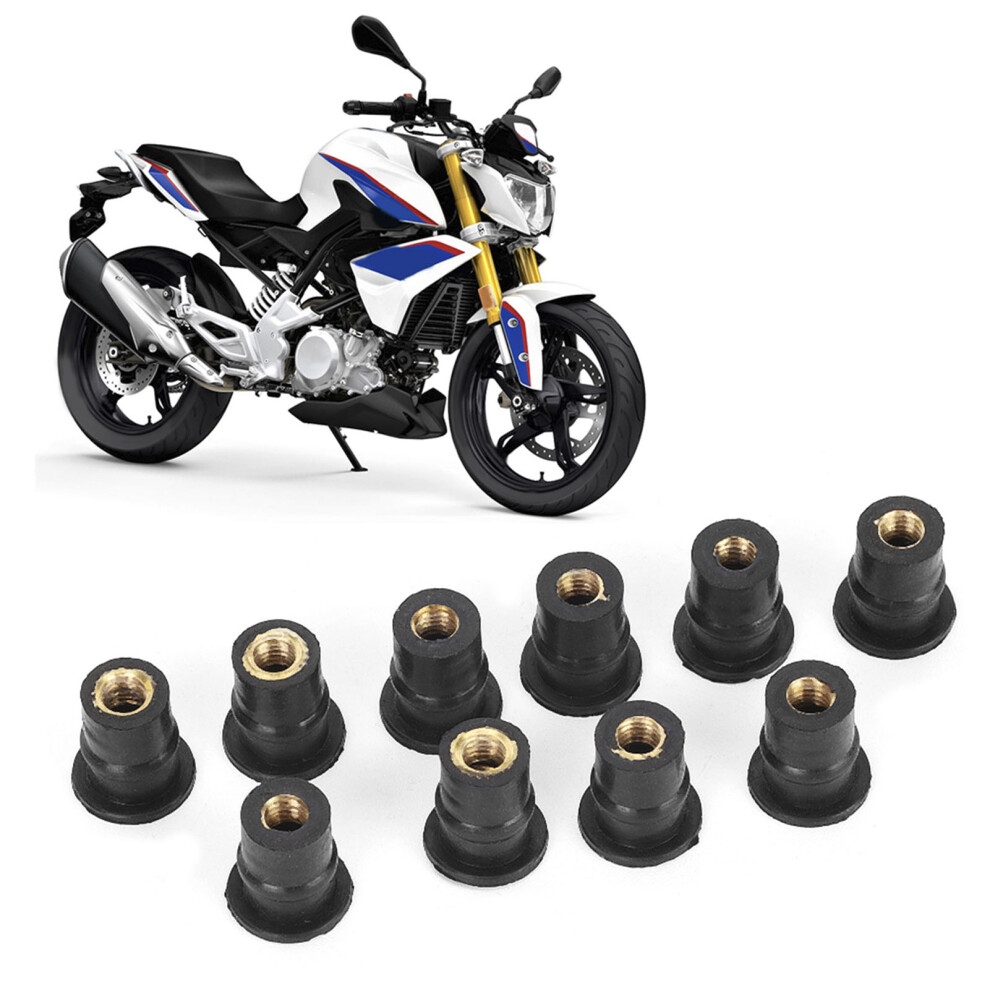 10Pcs Rubber Well Nuts M5 5Mm For Motorcycle Windshield Bolts In Australia 4251393118629