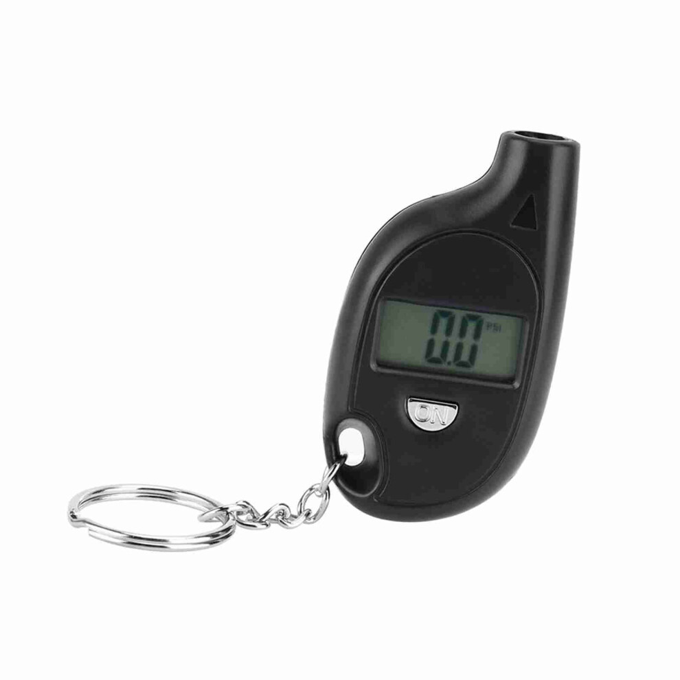 Mini Digital Lcd Tire Pressure Gauge 5-150Psi Keychain, Black 9461389285944