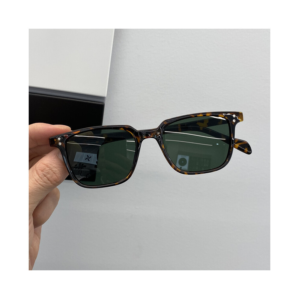 Dachuang Beauty (Bean Flower Frame G15) Trendy Square Sunglasses - Lightweight Uv Blocking