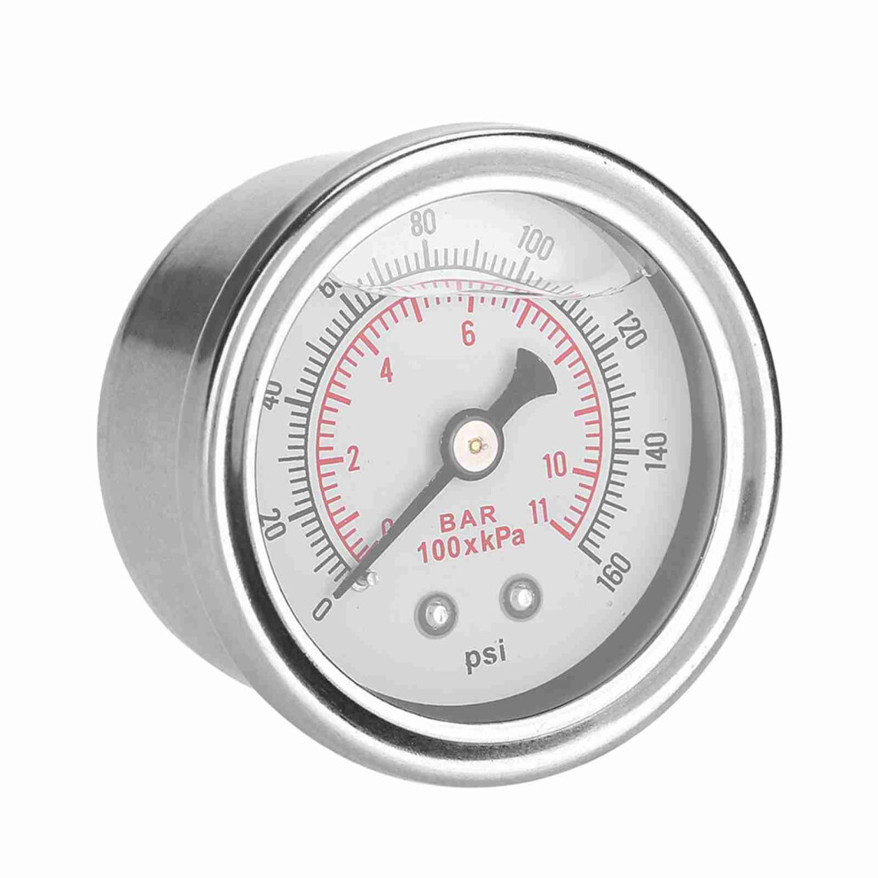0-160~ Psi/Bar Car Fuel Pressure Regulator Gauge Liquid Fill Fuel/Oil Meter New 9341393120335