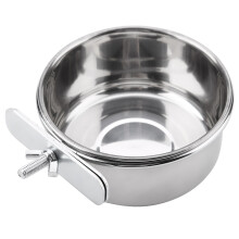 Stainless Steel Parrot Food Water Bowl – Lightweight 124-197g Silver