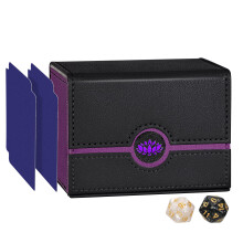 Trading Card Deck Box PU Leather Large Capacity 120 Cards Sideload Compatible with MTG, YuGiOh and Pokemon