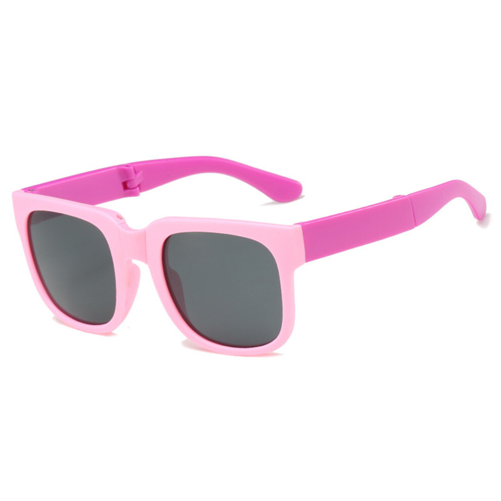 Reach-Tools (Pink Framed Purple Leg) Uv Kids Sunglasses - Square Frame For Beach & Travel