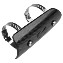 Universell 3-teiliger Hitzeschild für den Auspuff 14,8 x 6,5 cm Schwarz