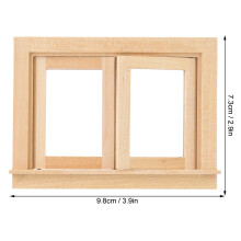 Holzfenster für Puppenhaus Maßstab 1:12 Miniaturmöbel DIY Zubehör