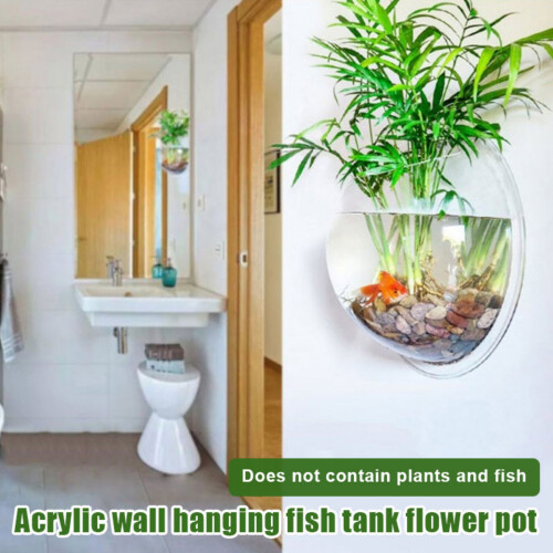 (S) Hydroponic Fish Tank Vase for Home Office