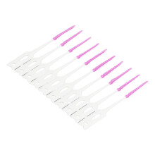 200 Stück weiche Silikon-Interdentalbürsten, lila Zahnseidesticks