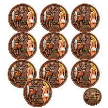 Hunting Collectible Coins Set 10PCS DoubleSided Metal Funny Hunter Design Instant Replacement Pack
