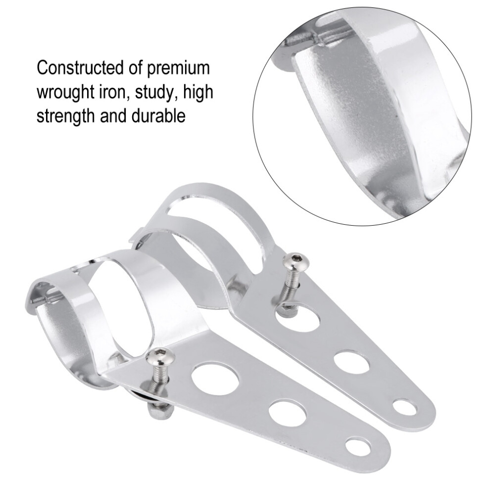 Motorcycle Headlight Bracket Universal Bike Support Mount Stand Silver 8761393212013