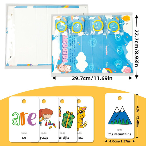 Sentence Building Cards for Kindergarten, Reading Flash Cards, Phrase Training, Classroom Learning 1