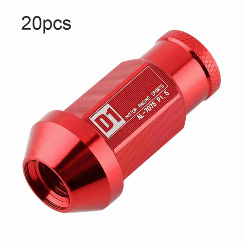 Red Racing Wheel Nuts M12x1.5 20 Pack 2
