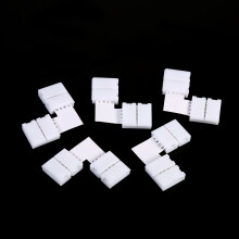 Solderless RGB LED Strip Connectors L Shape 10mm 4Pin for 5050 LED Light Strips