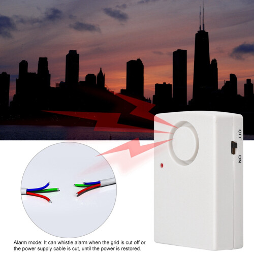 Large Volume Wired Power Off Detector Sensor Alarm 115dB