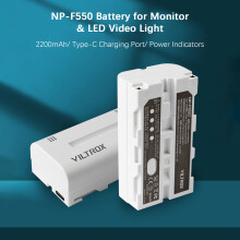 NP-F550 2200mAh Lithium-Ionen-Akku mit Type-C-Port | 70,7 mm, 110 g
