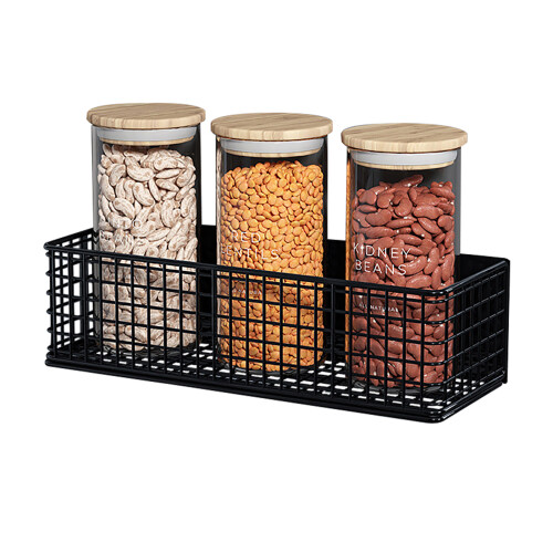 Magnetic Spice Rack Iron White or Black24.5x10.5cm